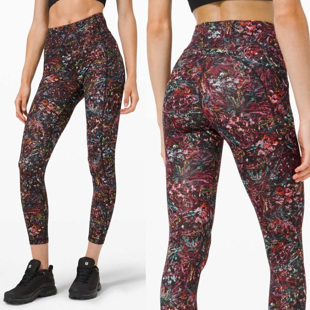 Lululemon Invigorate High-Rise Tight 25" Foliage Overlay Multi Size 2